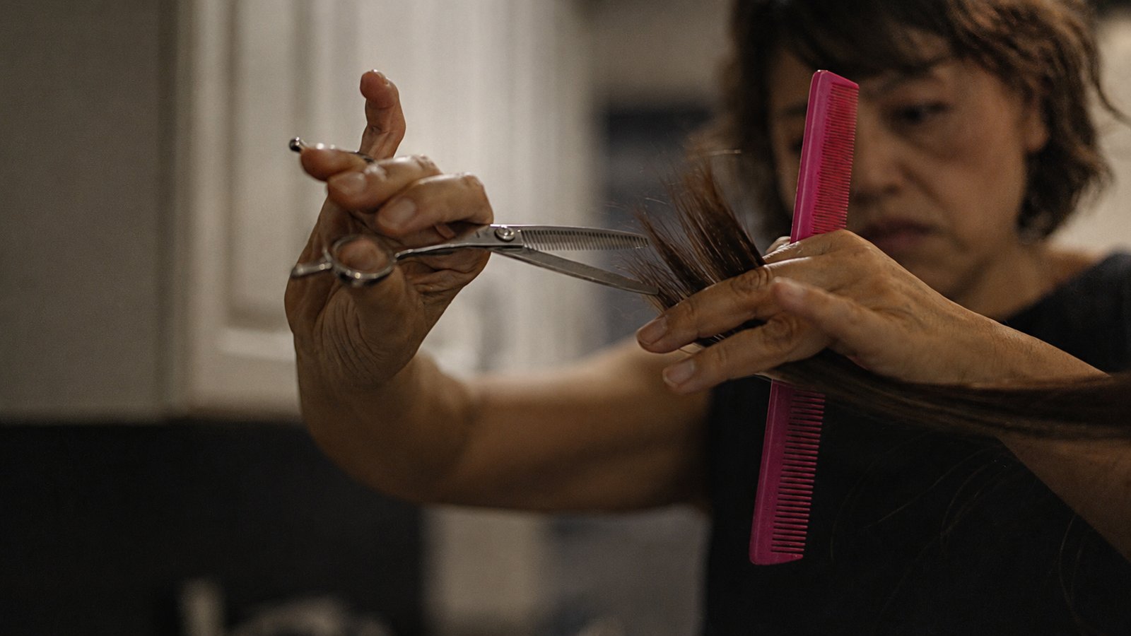 Focused hands at work